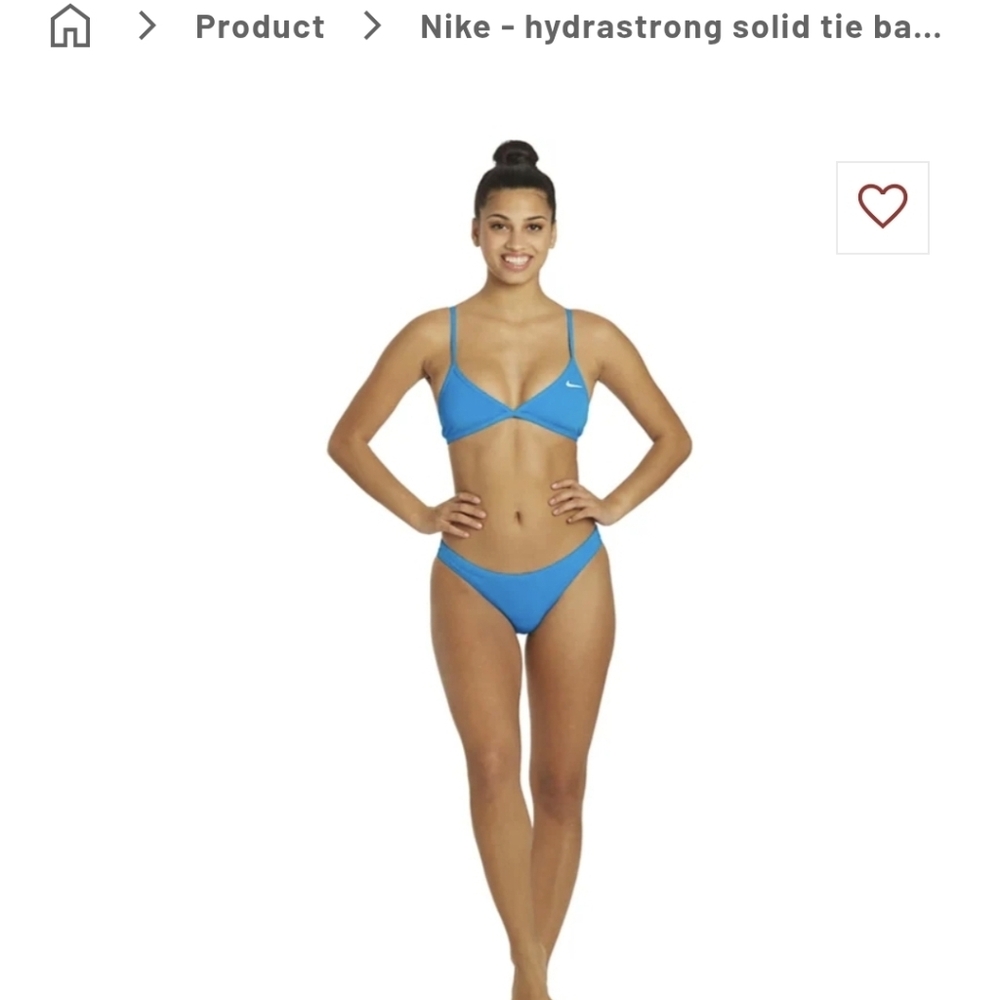 Nike Women's HydraStrong Solid Tie Back Bikini Top And Bottom - HYDRA PINK